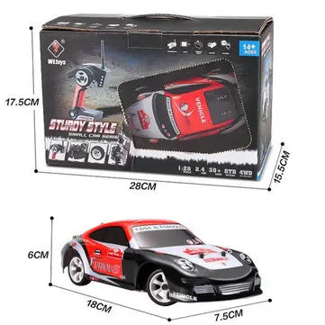 Wltoys K969 1/28 2.4G 4WD Szczotkowy samochód RC Drift Car 7.4V 400mAh 