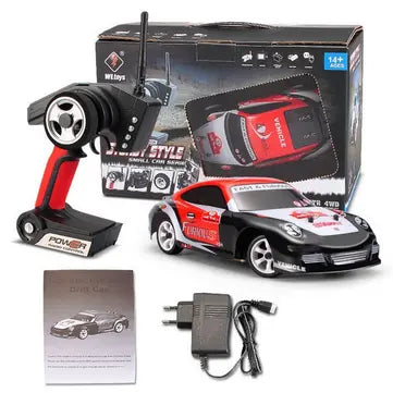 Wltoys K969 1/28 2.4G 4WD Szczotkowy samochód RC Drift Car 7.4V 400mAh 