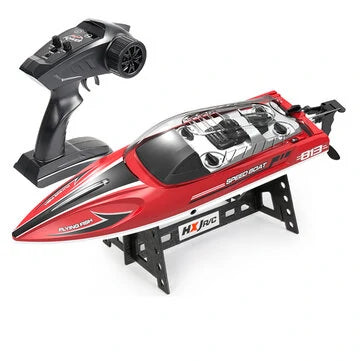 HXJRC HJ813 2.4G 4CH RC Boat ad alta velocità con luce LED capovolta e reset motoscafo 