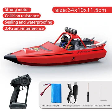 TY XIN 725 2.4G 30km/h RC Boat Jet Speedboat Capsized